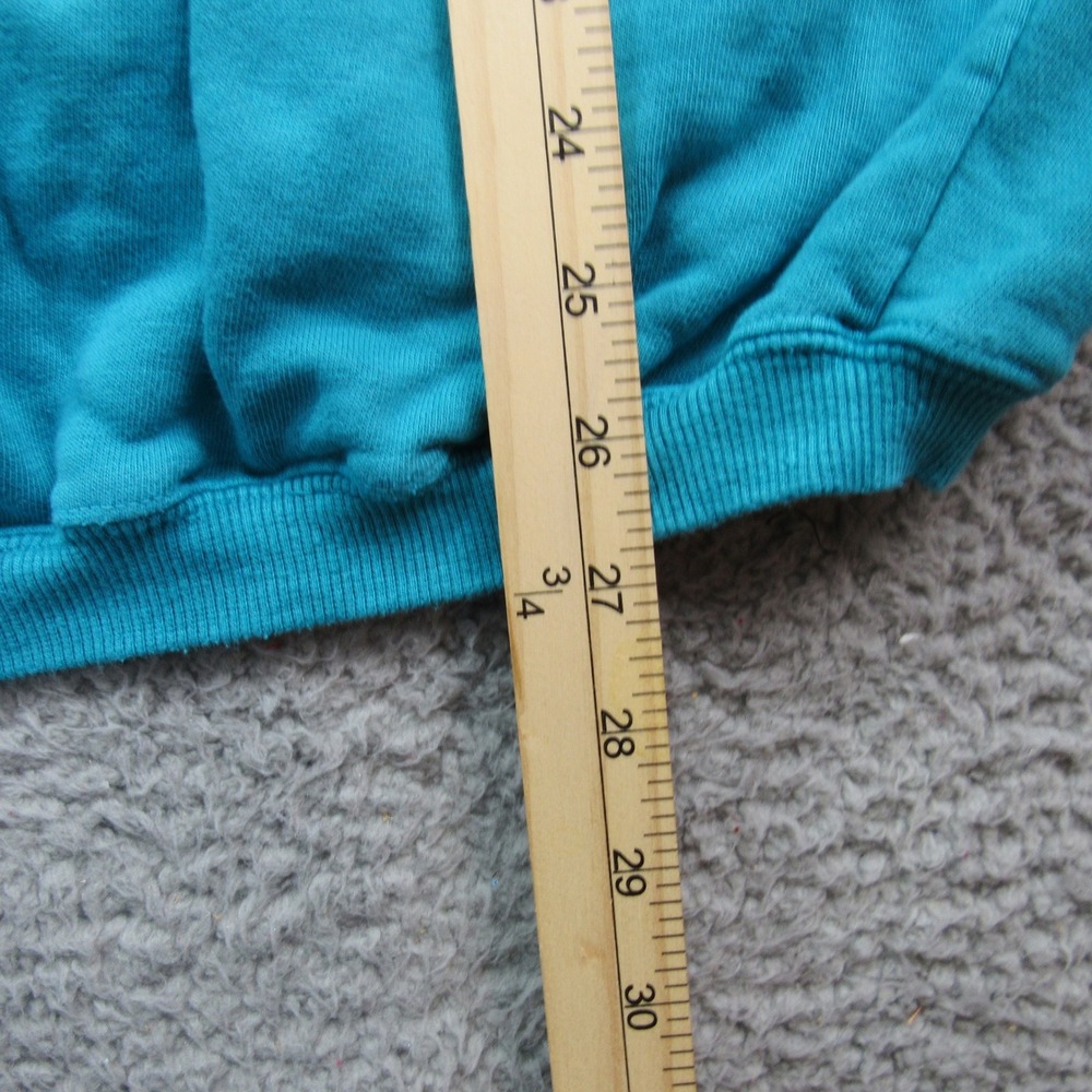 Ritz Womans Teal Blue Cotton Blend Pullover Hoodie Sweatshirt Medium - Picture 7 of 7